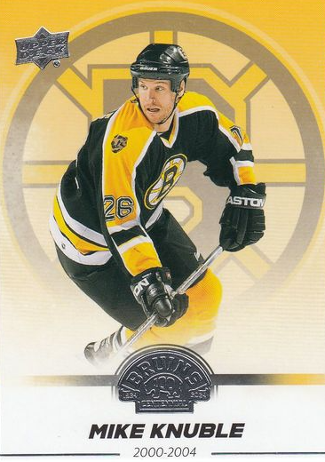 řadová karta MIKE KNUBLE 23-24 UD Boston Bruins Centennial číslo 75